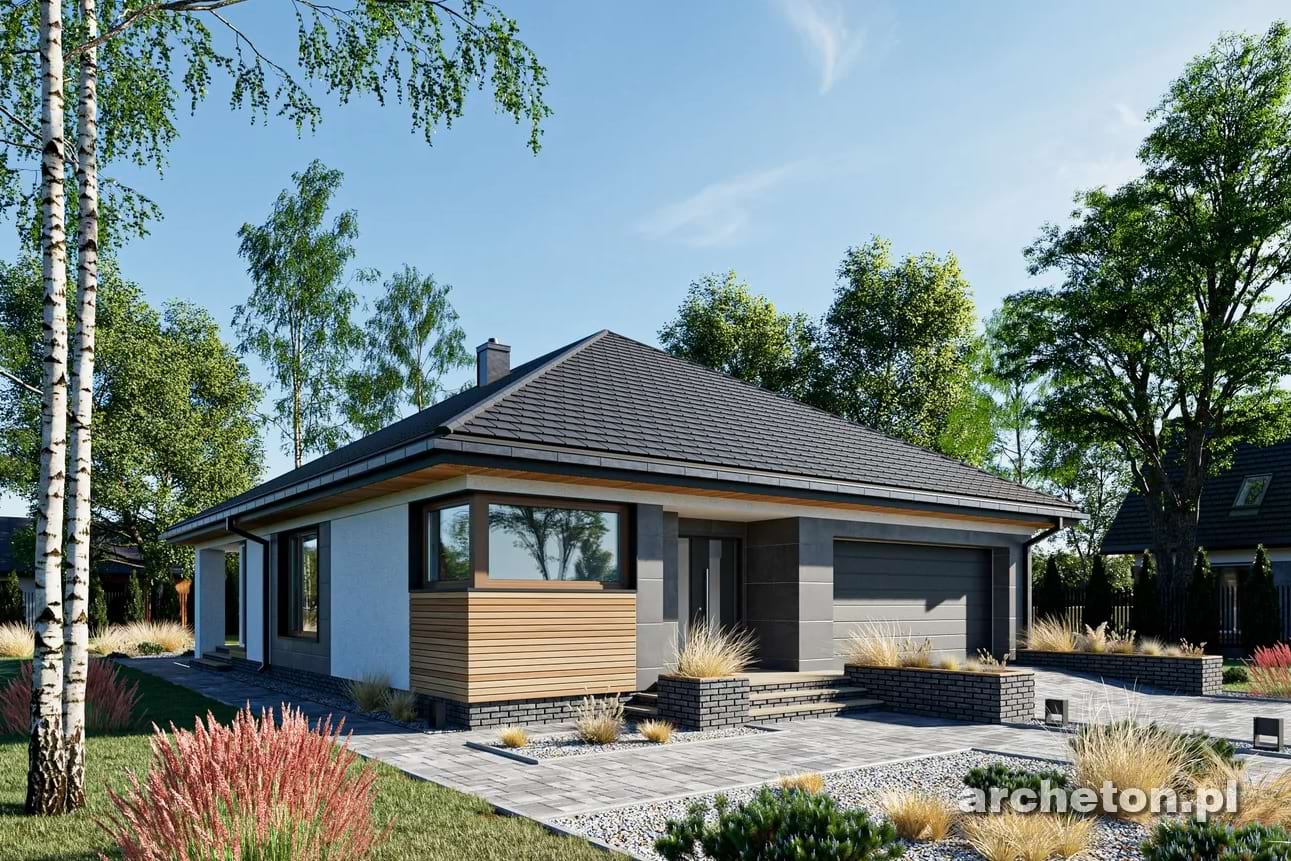 projekty parterowych domów