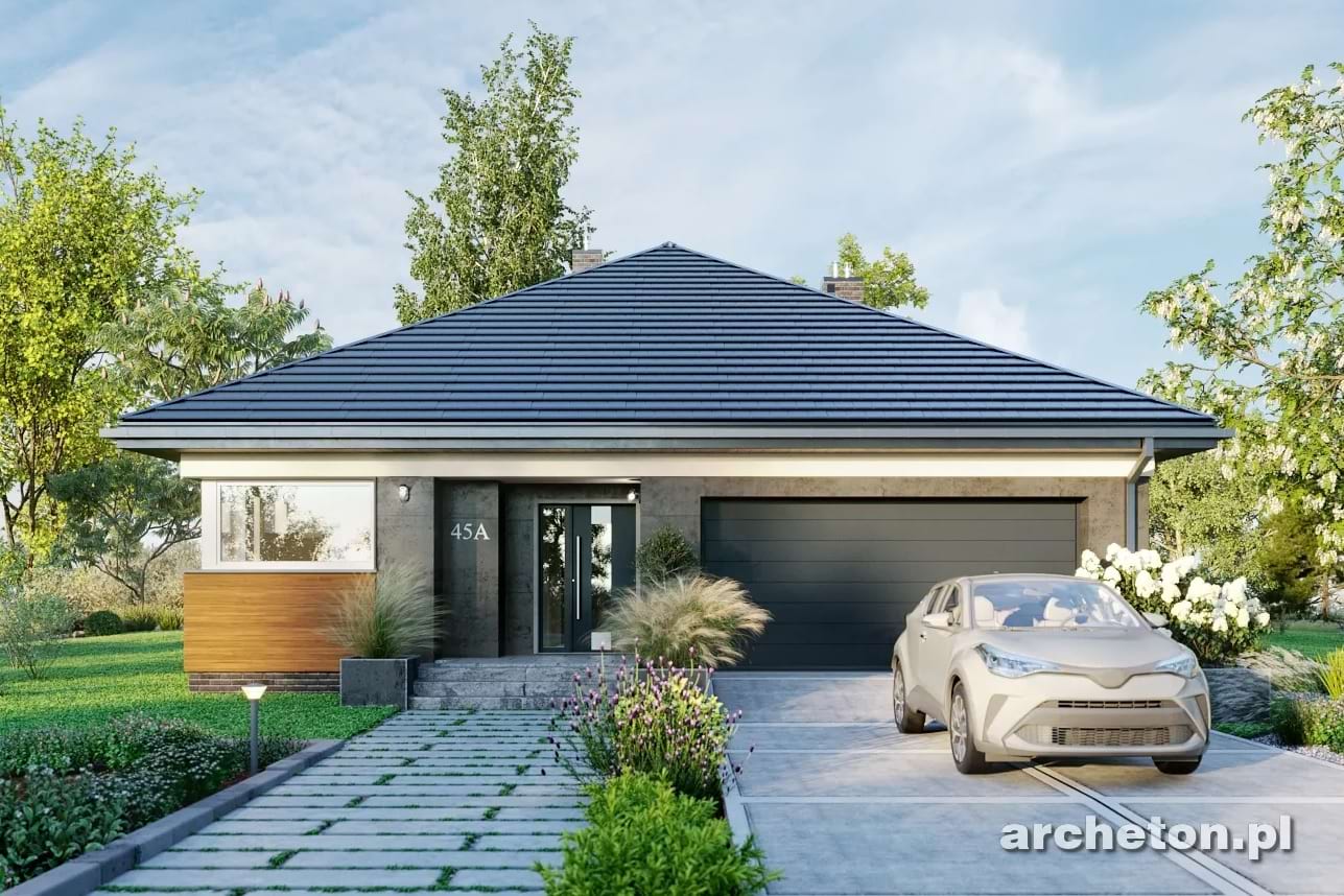 projekty parterowych domów